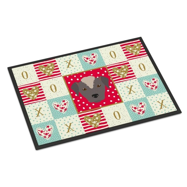 Carolines Treasures 24 x 36 in. Ecuadorian Hairless Dog Love Indoor or Outdoor Mat CK5195JMAT - main